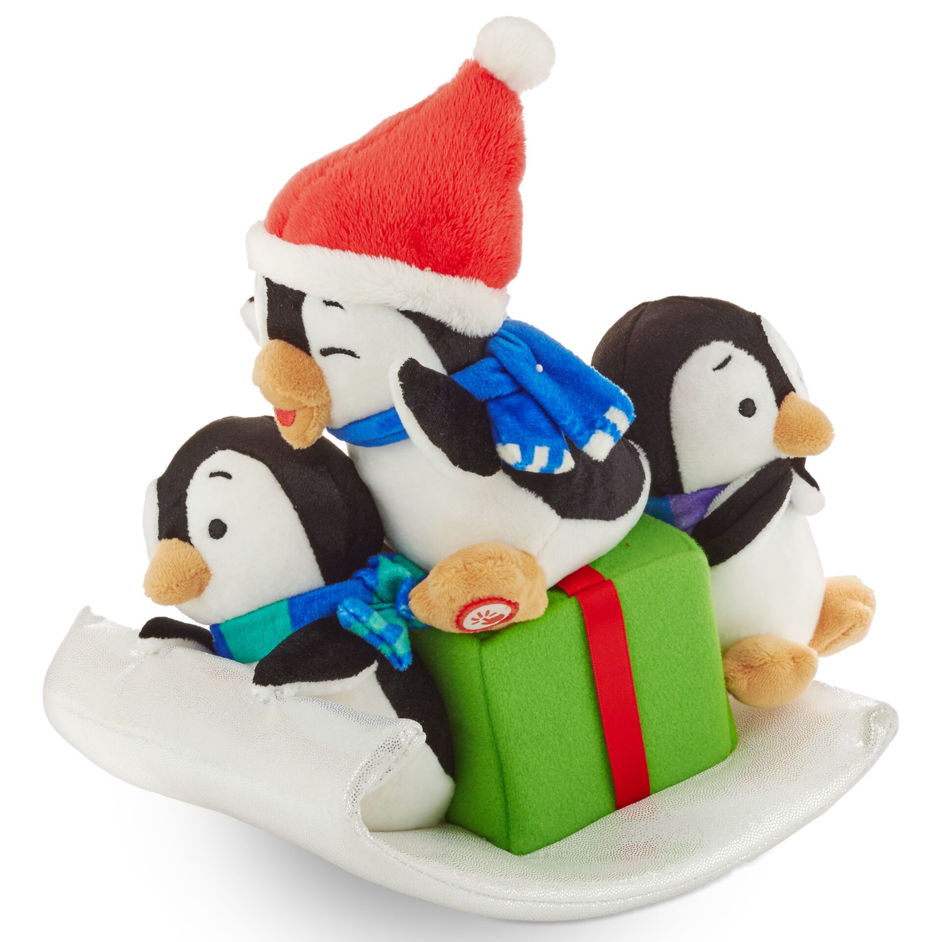Hallmark Weihnachten Lebkuchen Verwöhnen Pinguine Musical Plüsch Neu mit Etikett 